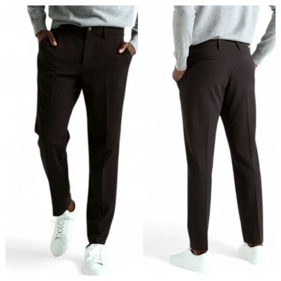 NWOT Quince Mens Ultra Stretch 24/7 Smart Chino Pants Black 32X32 Solid Neutral - Picture 1 of 11